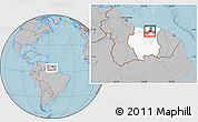 Gray Location Map of Zuid, highlighted country, highlighted parent region, within the entire country, hill shading