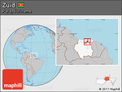 Gray Location Map of Zuid, highlighted country, highlighted parent region