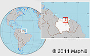 Gray Location Map of Zuid, highlighted country