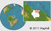 Satellite Location Map of Zuid, highlighted country, highlighted parent region