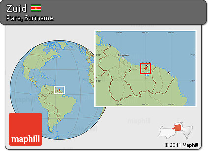 Savanna Style Location Map of Zuid