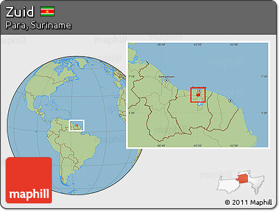 Savanna Style Location Map of Zuid