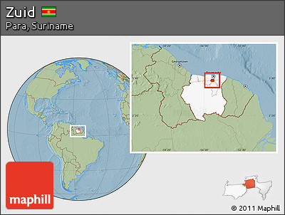 Savanna Style Location Map of Zuid, highlighted country, within the entire country, hill shading