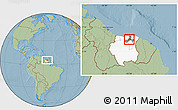 Savanna Style Location Map of Zuid, highlighted country, highlighted parent region, hill shading