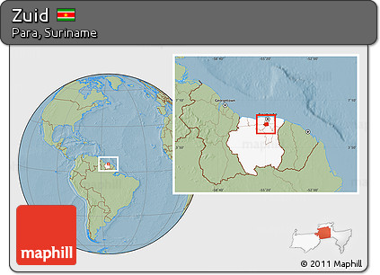 Savanna Style Location Map of Zuid, highlighted country, hill shading