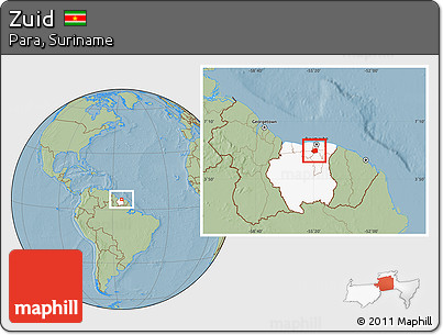 Savanna Style Location Map of Zuid, highlighted country, hill shading