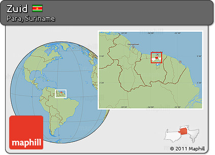 Savanna Style Location Map of Zuid, highlighted parent region, within the entire country