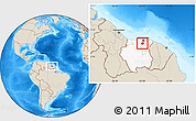 Shaded Relief Location Map of Zuid, highlighted country