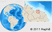 Shaded Relief Location Map of Zuid