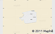 Classic Style Map of Zuid, single color outside