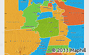Physical Map of Zuid, political outside