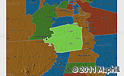 Political Map of Zuid, darken