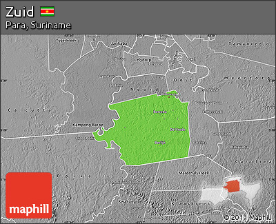 Political Map of Zuid, desaturated