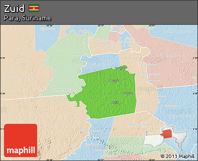 Political Map of Zuid, lighten