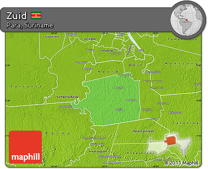 Political Map of Zuid, physical outside