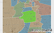 Political Map of Zuid, semi-desaturated
