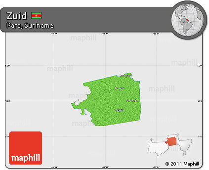 Political Map of Zuid, single color outside