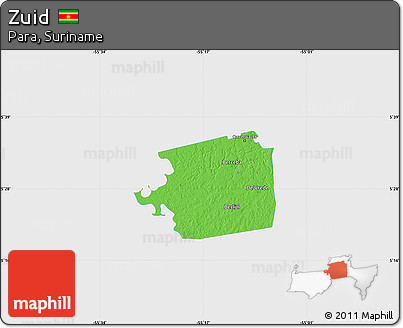 Political Map of Zuid, single color outside
