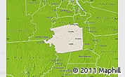 Shaded Relief Map of Zuid, physical outside