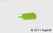 Physical Panoramic Map of Zuid, cropped outside