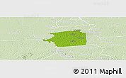 Physical Panoramic Map of Zuid, lighten