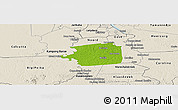 Physical Panoramic Map of Zuid, shaded relief outside