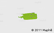 Physical Panoramic Map of Zuid, single color outside