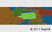 Political Panoramic Map of Zuid, darken