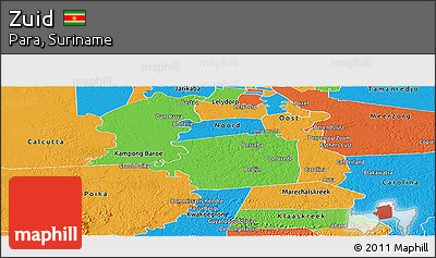 Political Panoramic Map of Zuid