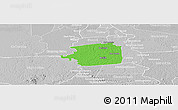 Political Panoramic Map of Zuid, lighten, desaturated