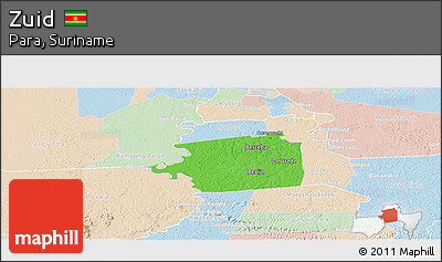 Political Panoramic Map of Zuid, lighten