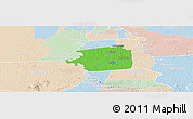 Political Panoramic Map of Zuid, lighten