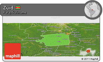 Political Panoramic Map of Zuid, satellite outside