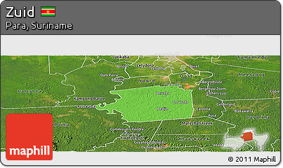 Political Panoramic Map of Zuid, satellite outside
