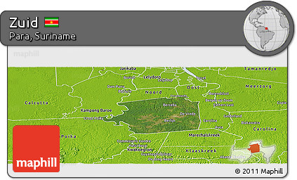 Satellite Panoramic Map of Zuid, physical outside