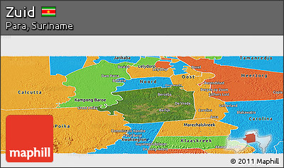 Satellite Panoramic Map of Zuid, political outside