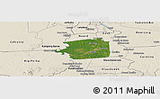 Satellite Panoramic Map of Zuid, shaded relief outside