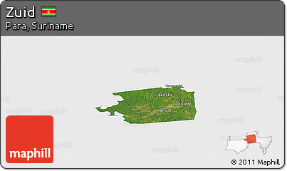 Satellite Panoramic Map of Zuid, single color outside