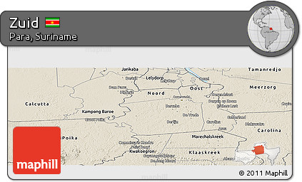 Shaded Relief Panoramic Map of Zuid