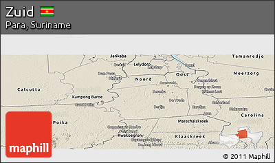 Shaded Relief Panoramic Map of Zuid