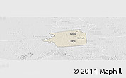 Shaded Relief Panoramic Map of Zuid, lighten, desaturated