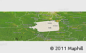 Shaded Relief Panoramic Map of Zuid, satellite outside