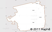 Classic Style Simple Map of Zuid, cropped outside