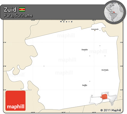 Classic Style Simple Map of Zuid