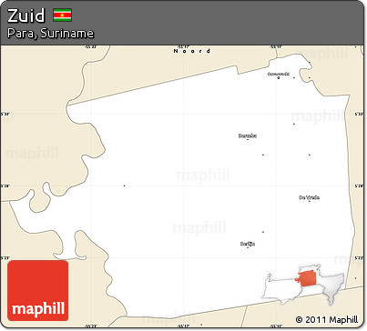 Classic Style Simple Map of Zuid