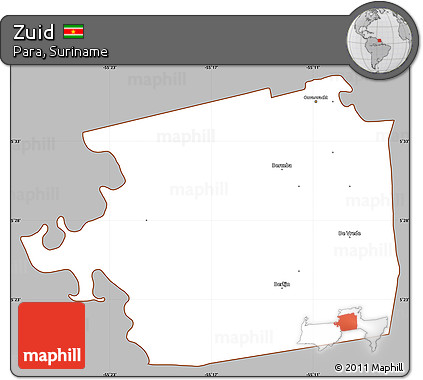 Gray Simple Map of Zuid, cropped outside