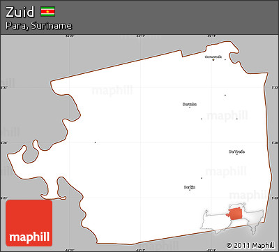 Gray Simple Map of Zuid, cropped outside