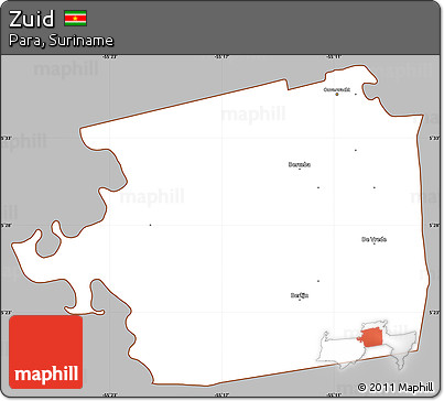Gray Simple Map of Zuid, cropped outside