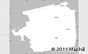 Gray Simple Map of Zuid, single color outside