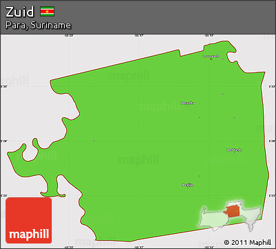 Political Simple Map of Zuid, cropped outside